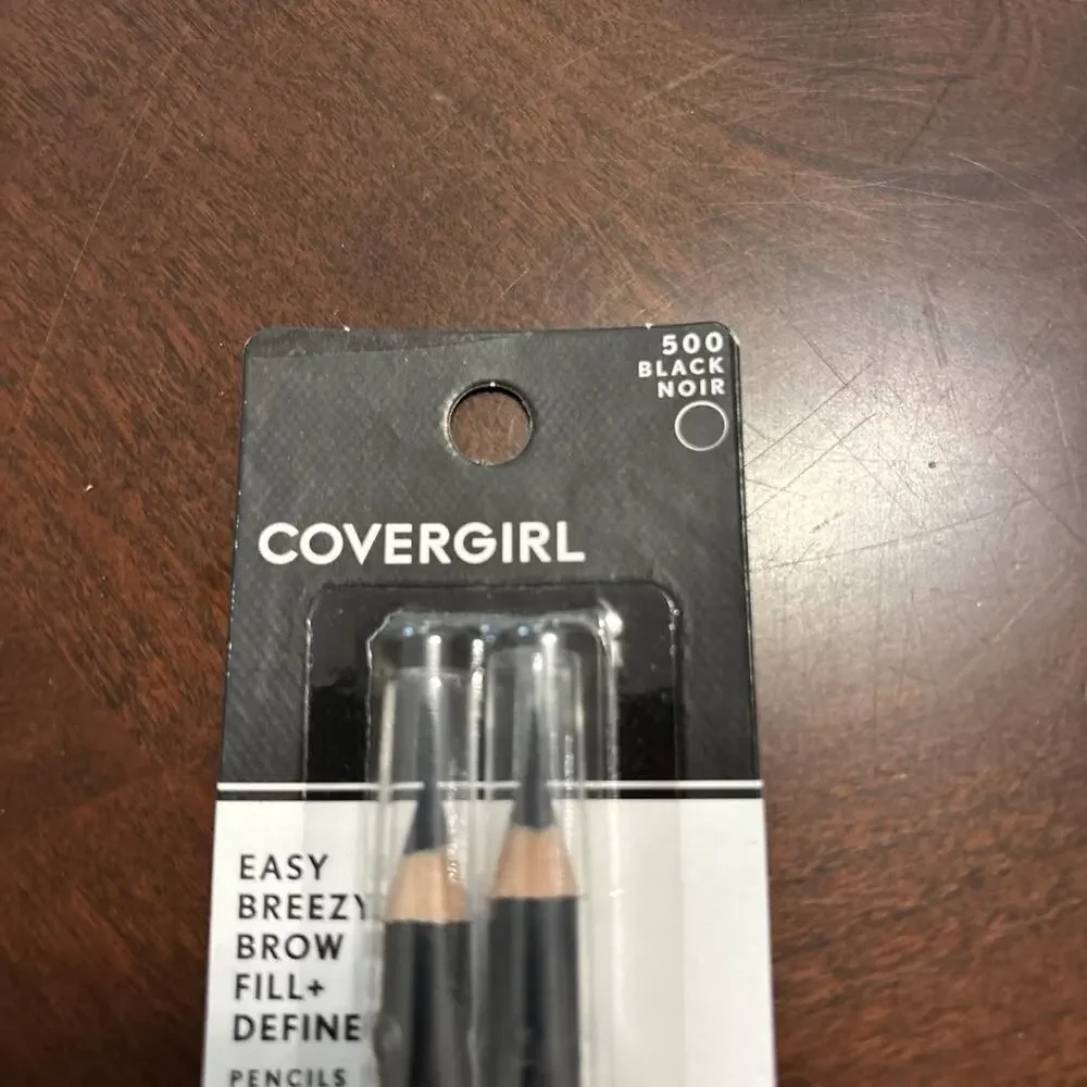 New CoverGirl Easy Breezy Brow Fill + Define. Brow & Eyeliner, 500 Black